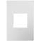 adorne® Powder White 1-Gang Snap-On Wall Plate