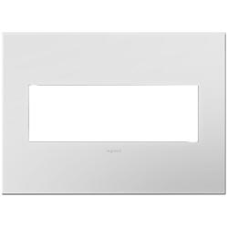 adorne&#174; Powder White 3-Gang Snap-On Wall Plate