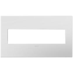 adorne&#174; Powder White 4-Gang Snap-On Wall Plate