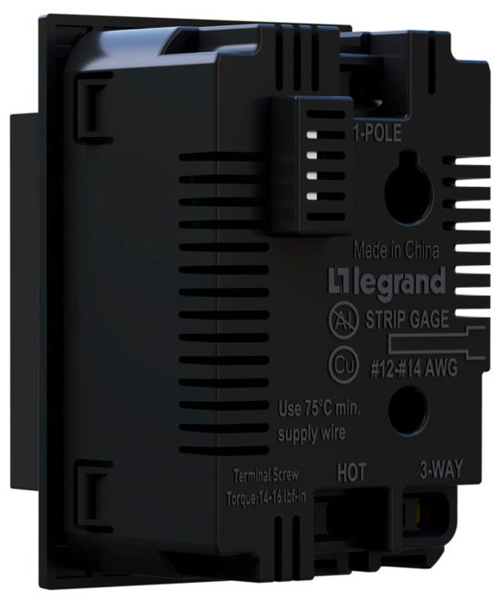 Image 3 adorne® Graphite Paddle LED Dimmer with Wall Plate more views