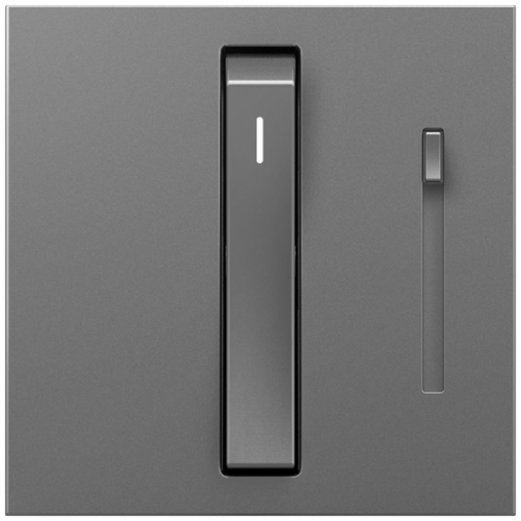 Image 2 adorne® Magnesium Whisper Dimmer with Graphite Wall Plate more views