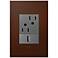 adorne Russet 1-Gang+ Wall Plate w/ Outlets