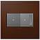 adorne Russet 2-Gang Wall Plate w/ Switch and Dimmer