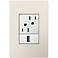 adorne Satin Light Almond 1-Gang+ Wall Plate w/ Outlets