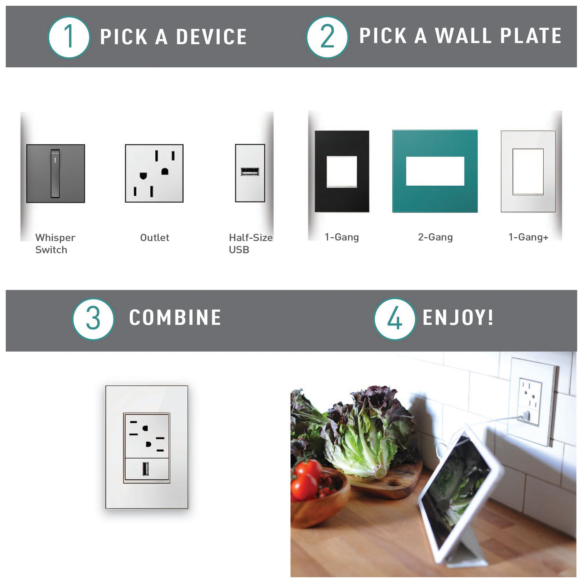 Image 2 adorne® SofTap 15A White Single-Pole 3-Way Switch more views