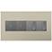 adorne Titanium 4-Gang Wall Plate w/ 2 Switches and 2 Dimmers