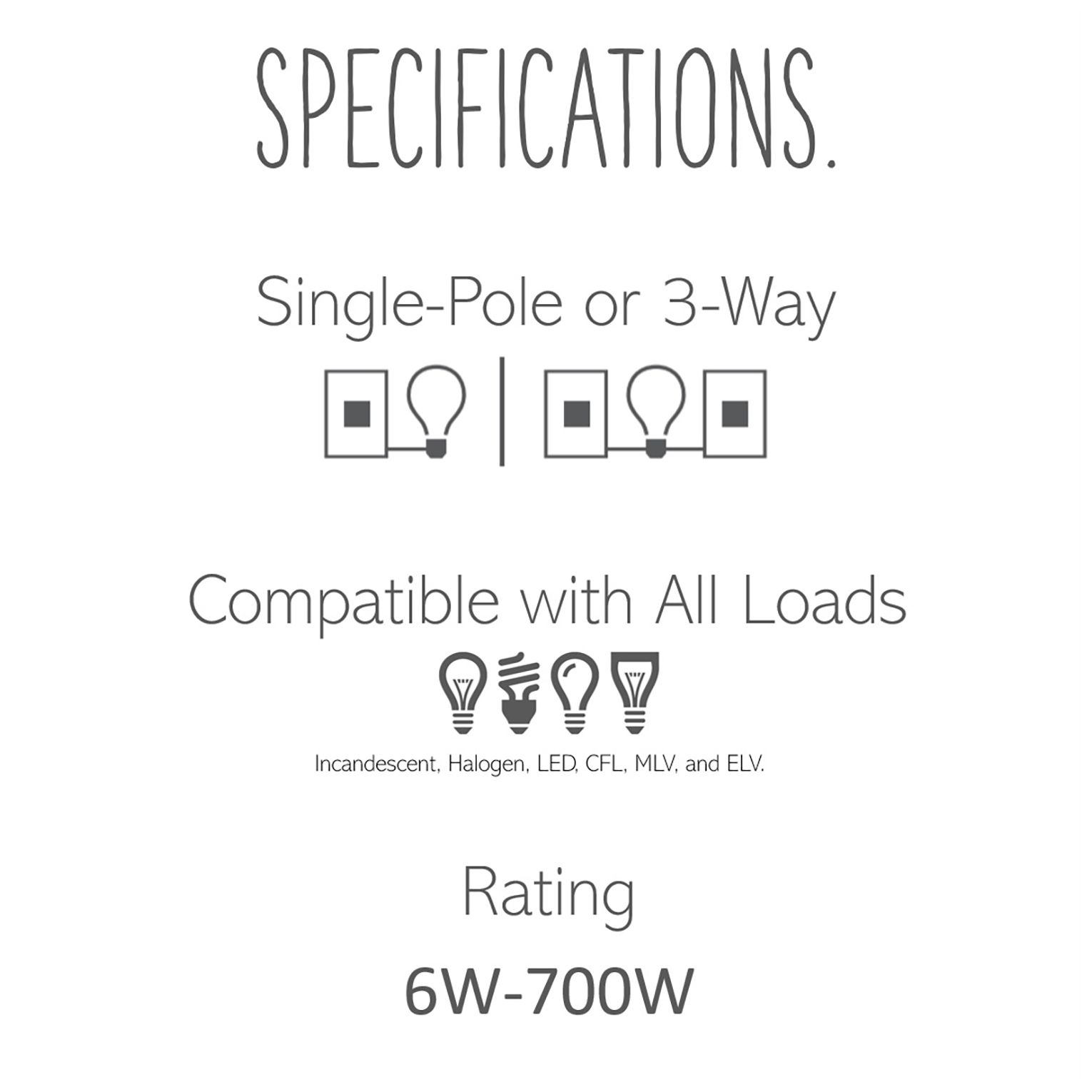 Image 6 adorne Whisper Tru-Universal Dimmer, Magnesium more views