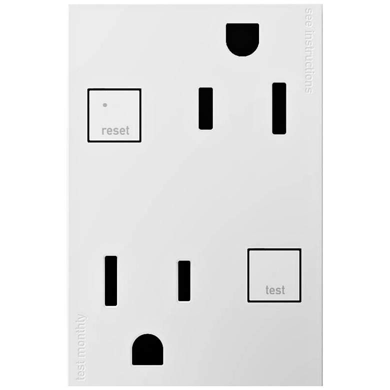 Image 1 adorne&#174; White 15A Tamper-Resistant 3-Module GFCI Outlet