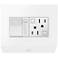 adorne® White Control Box with Paddle Dimmer and 15A GFCI