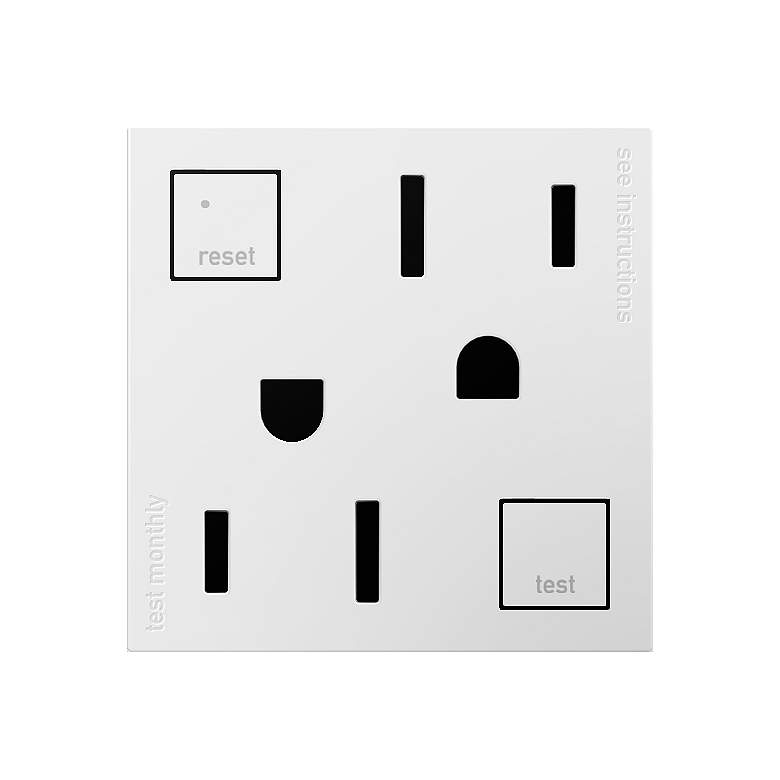 Image 1 Adorne White Tamper-Resistant 15A GFCI Wall Outlet