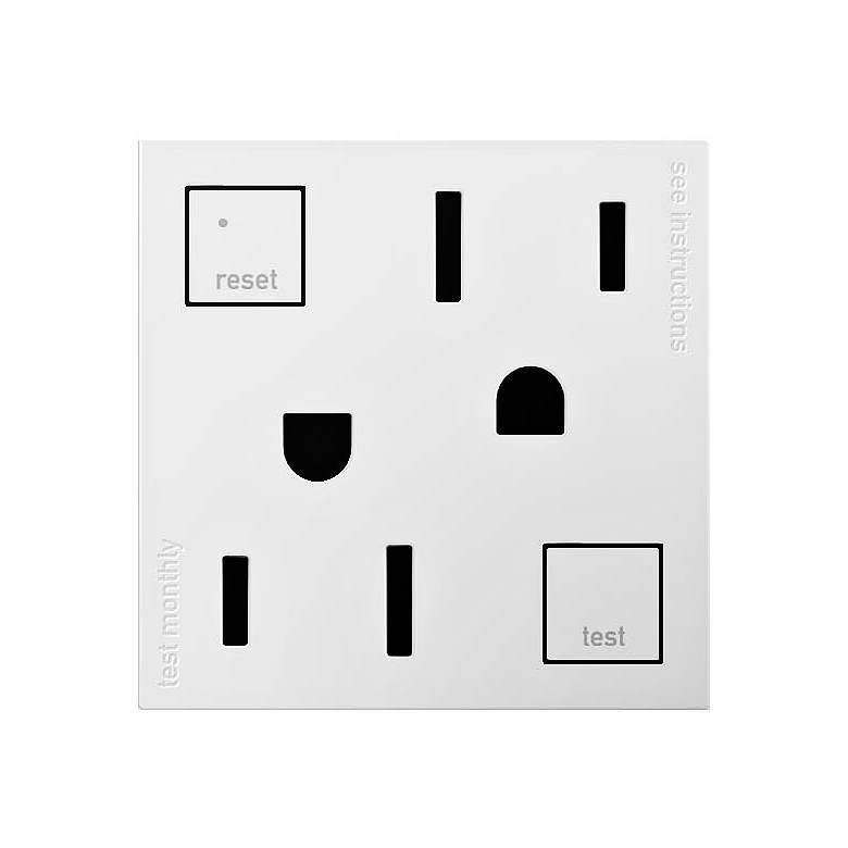 Image 1 adorne&#174; White Tamper-Resistant 20A GFCI Wall Outlet