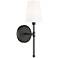 Adorra 15" High Matte Black Wall Sconce