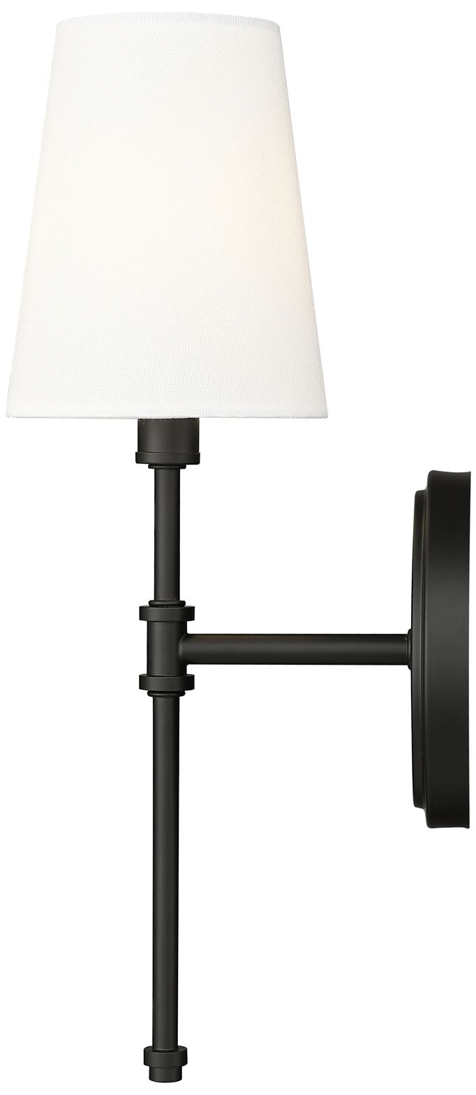 Image 5 Adorra 15" High Matte Black Wall Sconce more views