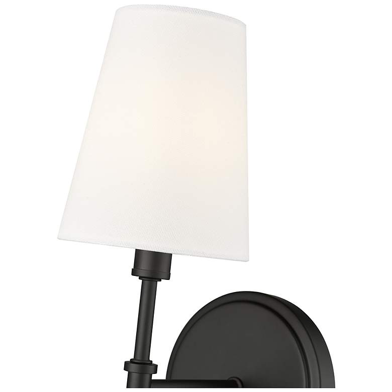 Image 5 Adorra 15" High Matte Black Wall Sconce more views