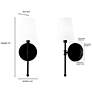 Adorra 15" High Matte Black Wall Sconce