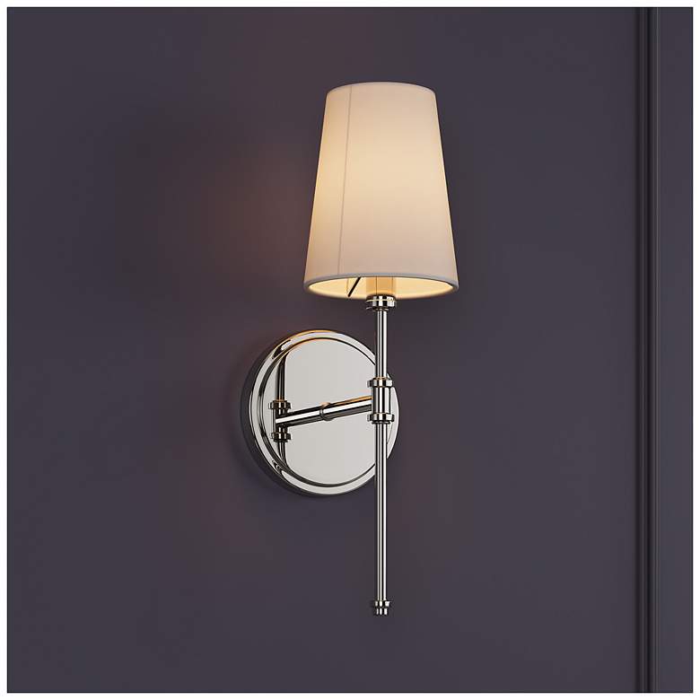 Image 7 Adorra 15" High Polished Nickel Wall Sconce more views