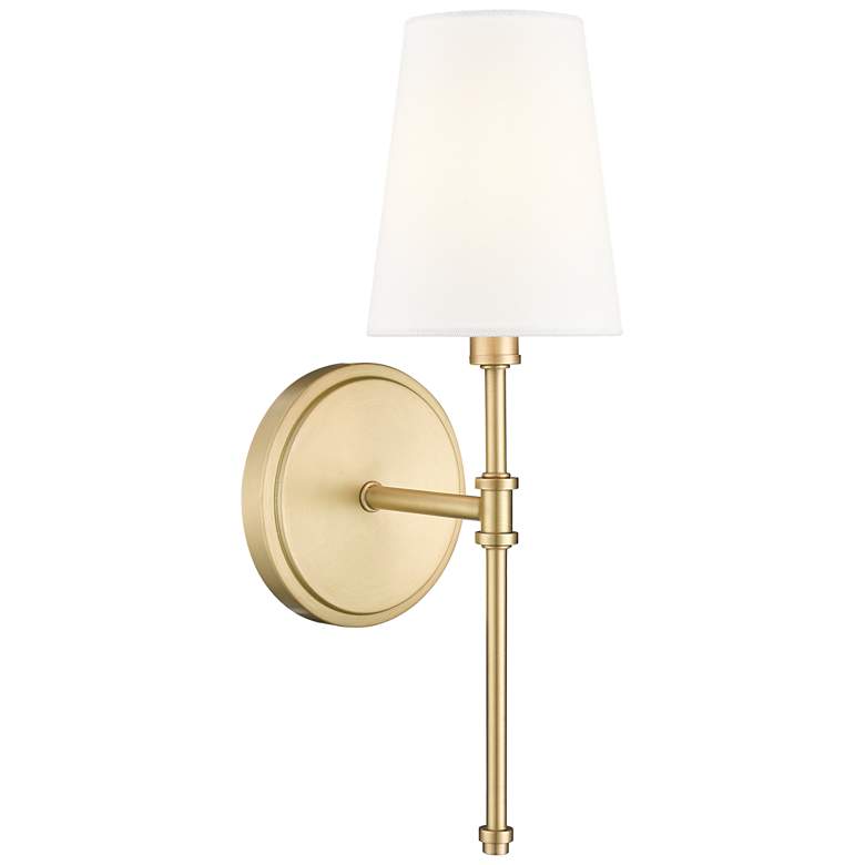 Image 1 Adorra 15" High Vintage Brass Wall Sconce