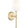 Adorra 15" High Vintage Brass Wall Sconce