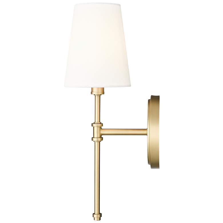 Image 2 Adorra 15" High Vintage Brass Wall Sconce more views