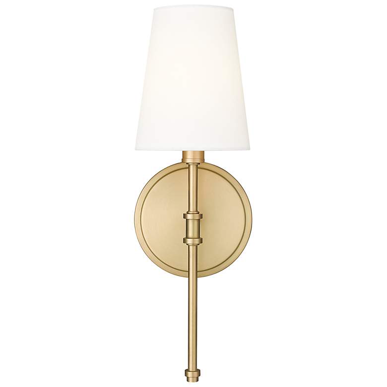 Image 4 Adorra 15" High Vintage Brass Wall Sconce more views
