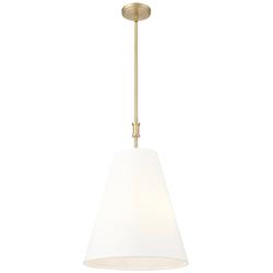 Adorra 16" Wide Vintage Brass Pendant Light