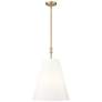 2_Adorra 16" Wide Vintage Brass Pendant Light more views