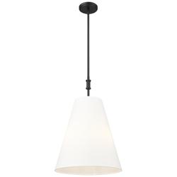 Adorra 16" Wide 3-Light Pendant in Matte Black