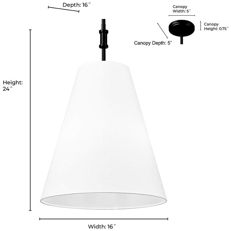 Image 7 Adorra 16" Wide 3-Light Pendant in Polished Nickel more views