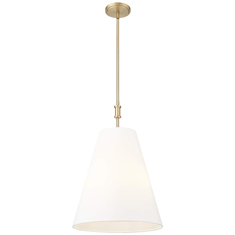 Image 1 Adorra 16" Wide 3-Light Pendant in Vintage Brass