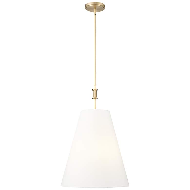 Image 2 Adorra 16" Wide 3-Light Pendant in Vintage Brass more views