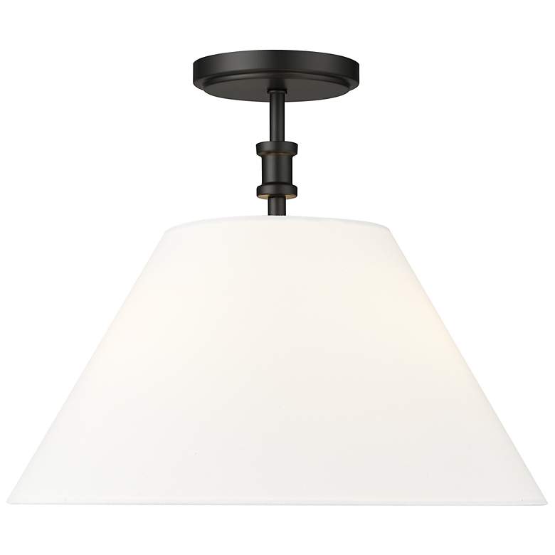 Image 2 Adorra 16" Wide 3-Light Semi Flush in Matte Black more views