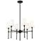 Adorra 25.75" Wide 6-Light Chandelier in Matte Black