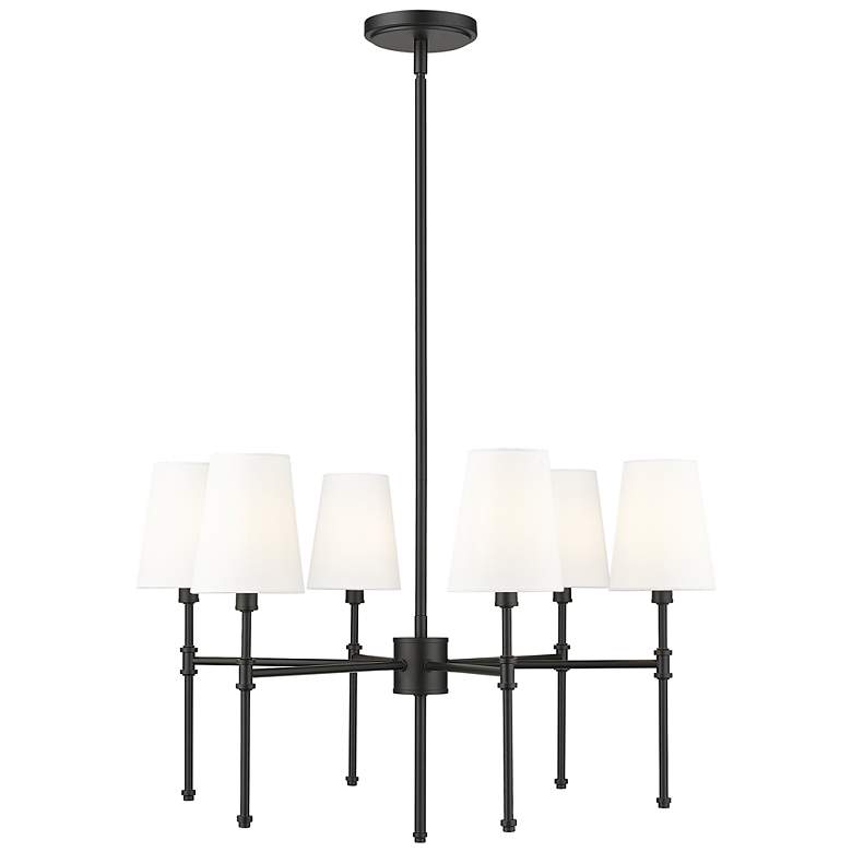 Image 2 Adorra 25.75" Wide 6-Light Chandelier in Matte Black more views