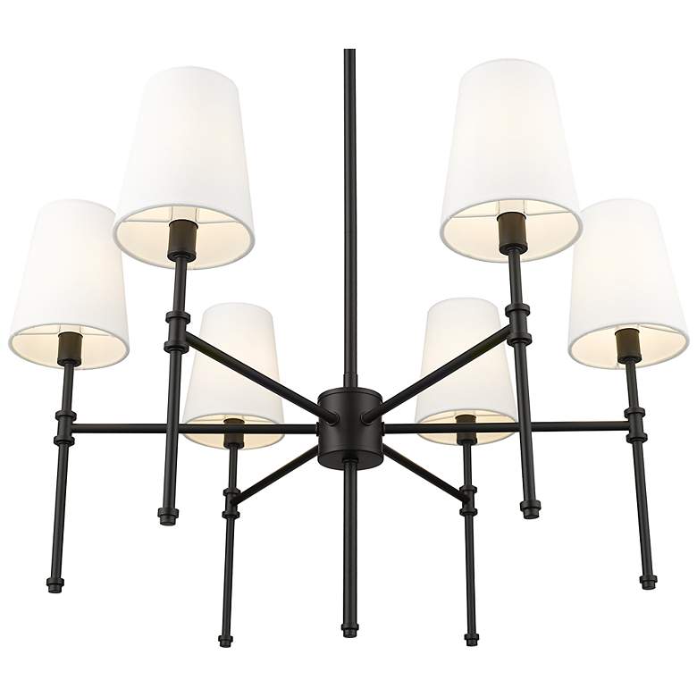 Image 3 Adorra 25.75" Wide 6-Light Chandelier in Matte Black more views