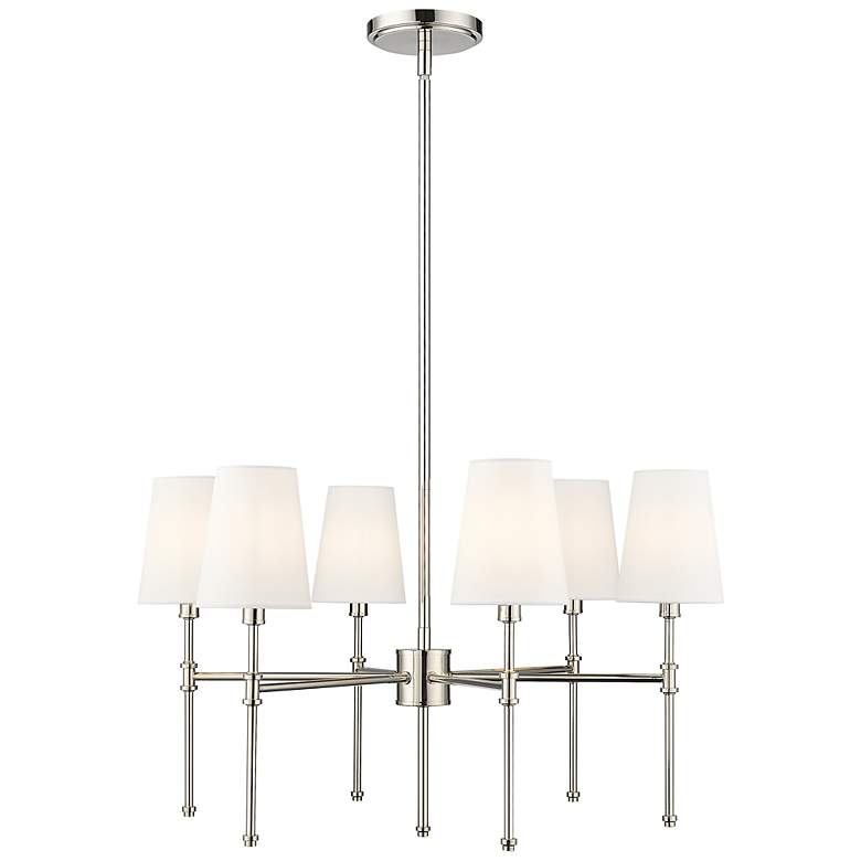Image 2 Adorra 25.75" Wide 6-Light Chandelier in Polished Nickel more views