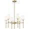 Adorra 25.75" Wide 6-Light Chandelier in Vintage Brass