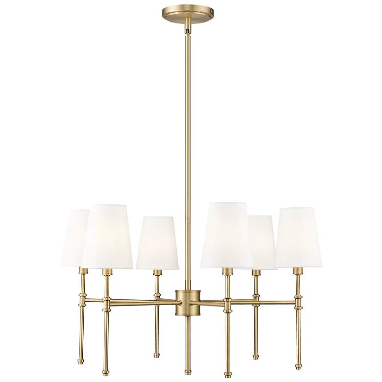 Image 2 Adorra 25.75" Wide 6-Light Chandelier in Vintage Brass more views