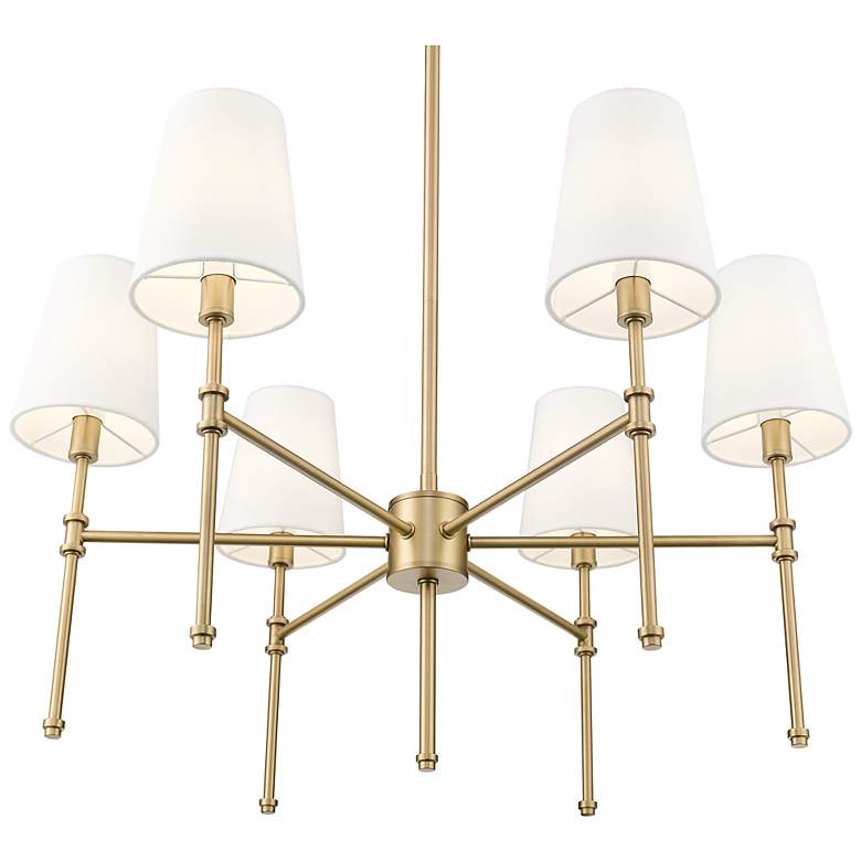 Image 3 Adorra 25.75" Wide 6-Light Chandelier in Vintage Brass more views