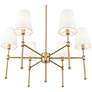 3_Adorra 25.75" Wide 6-Light Chandelier in Vintage Brass more views