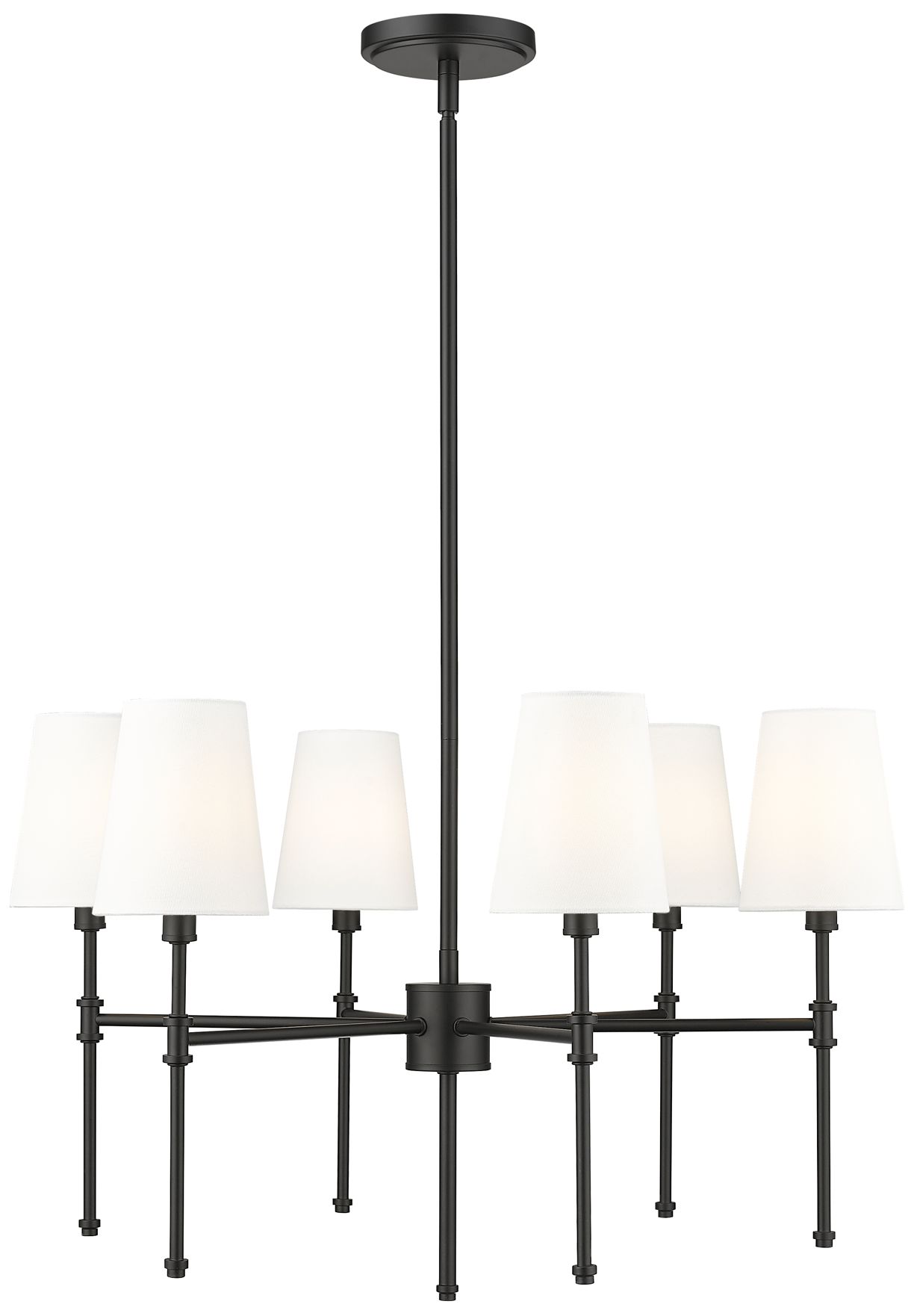 Image 2 Adorra 25 3/4" Wide Matte Black 6-Light Chandelier more views