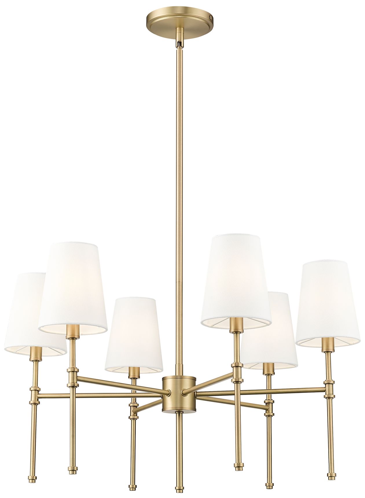 Adorra 25 3/4" Wide Vintage Brass 6-Light Chandelier