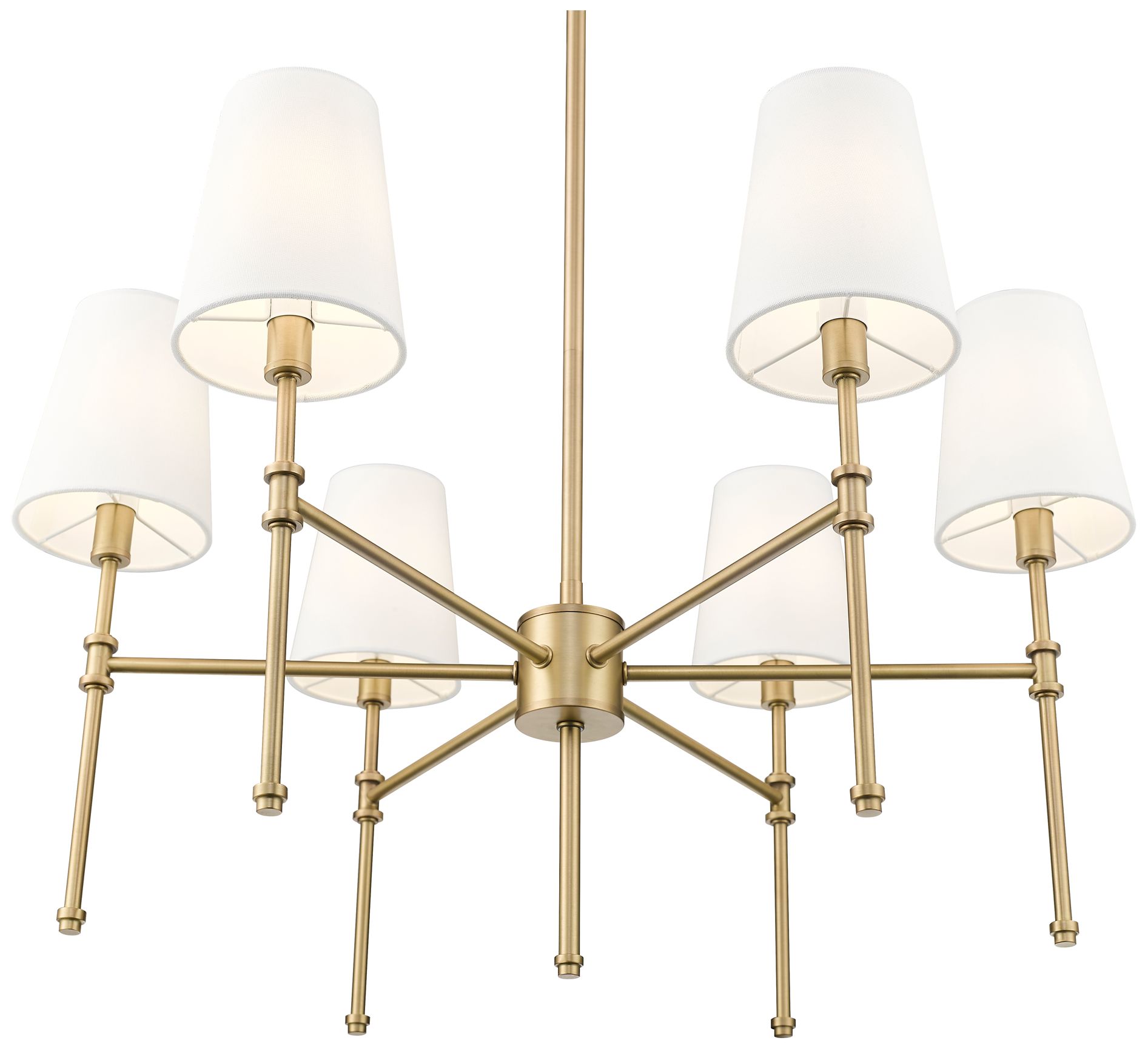 Image 3 Adorra 25 3/4" Wide Vintage Brass 6-Light Chandelier more views