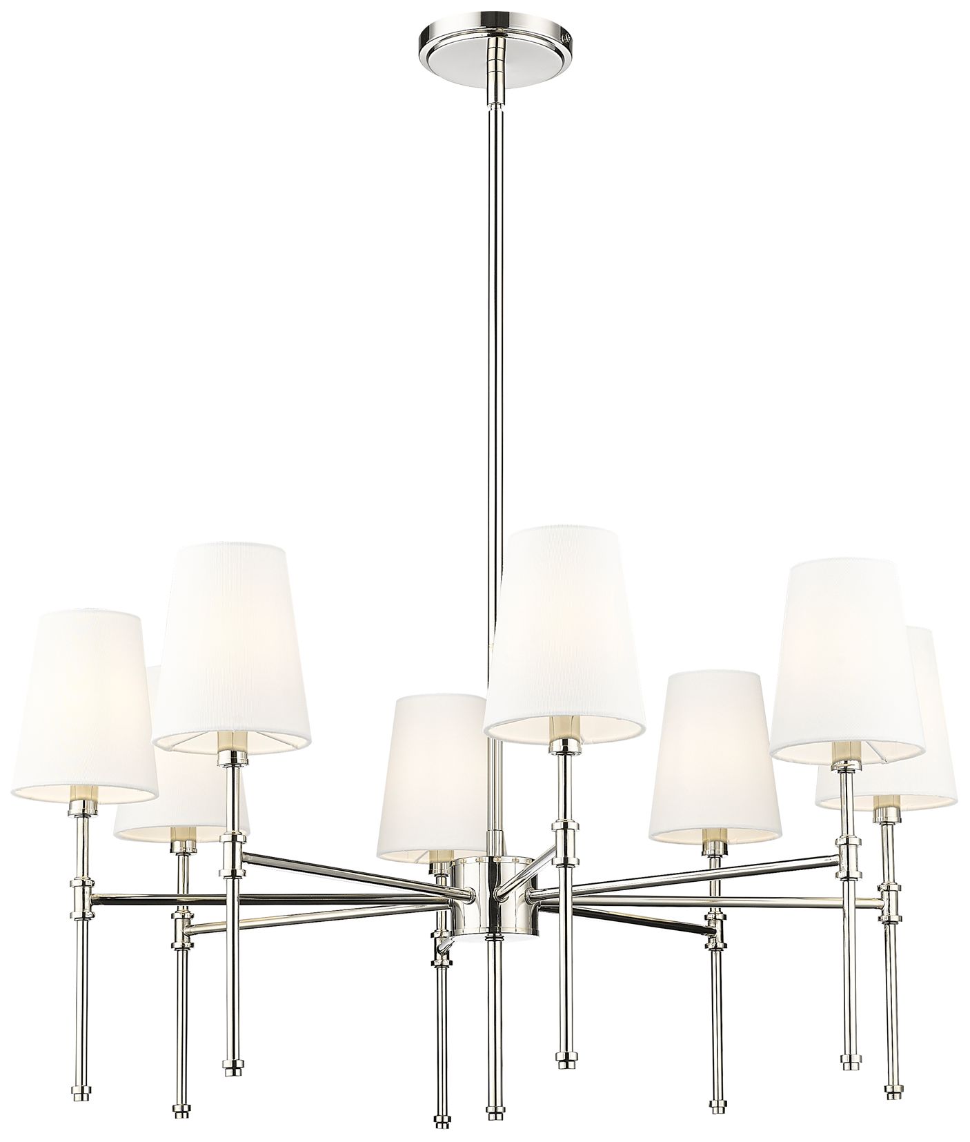 Thumbnail1 of Adorra 30" Wide Polished Nickel 8-Light Chandelier