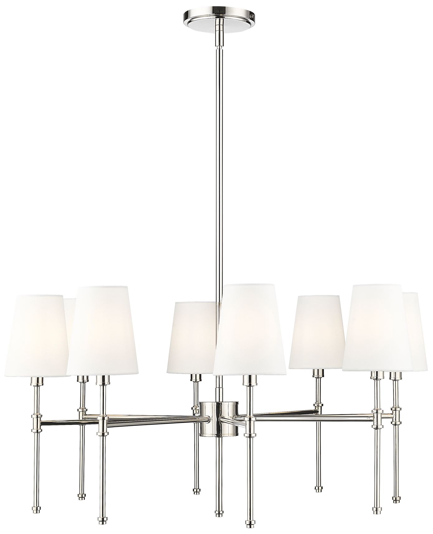 Thumbnail2 of Adorra 30" Wide Polished Nickel 8-Light Chandelier more views