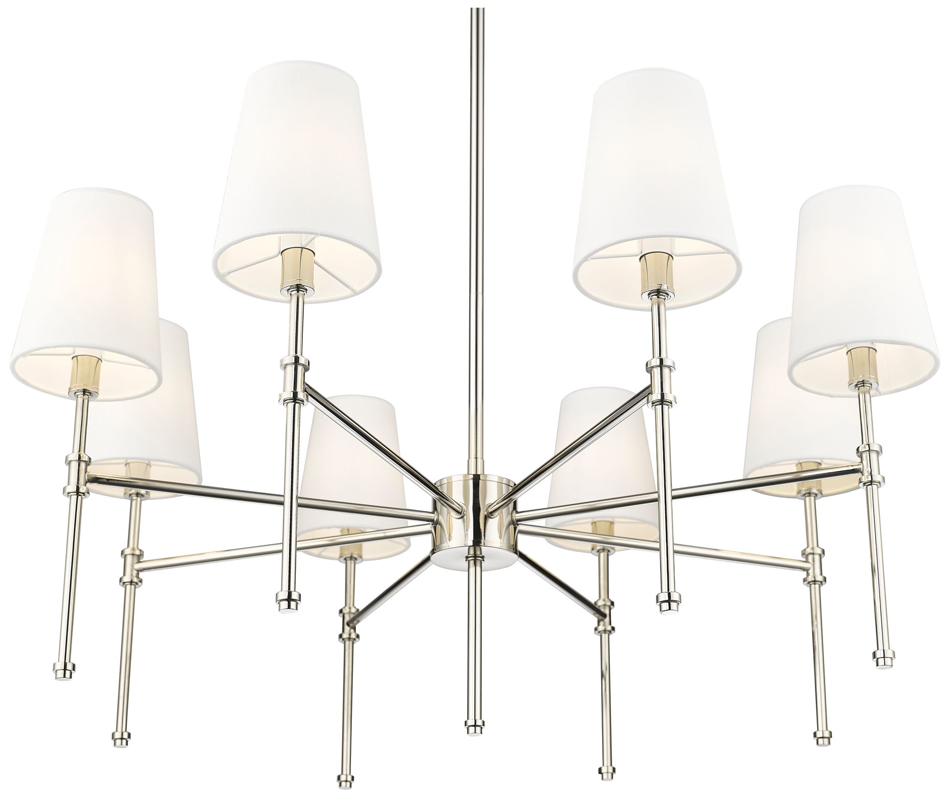 Thumbnail3 of Adorra 30" Wide Polished Nickel 8-Light Chandelier more views