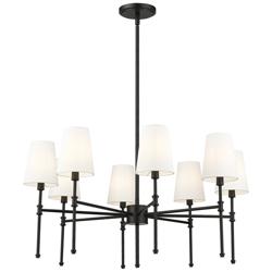 Adorra 30" Wide 8-Light Chandelier in Matte Black