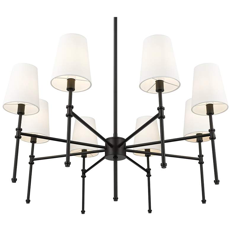 Image 3 Adorra 30" Wide 8-Light Chandelier in Matte Black more views