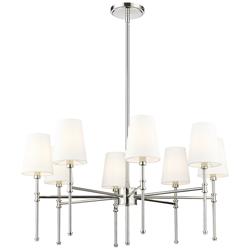 Adorra 30" Wide 8-Light Chandelier in Polished Nickel