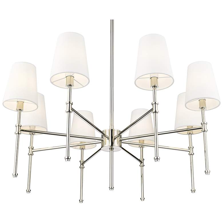 Image 3 Adorra 30" Wide 8-Light Chandelier in Polished Nickel more views