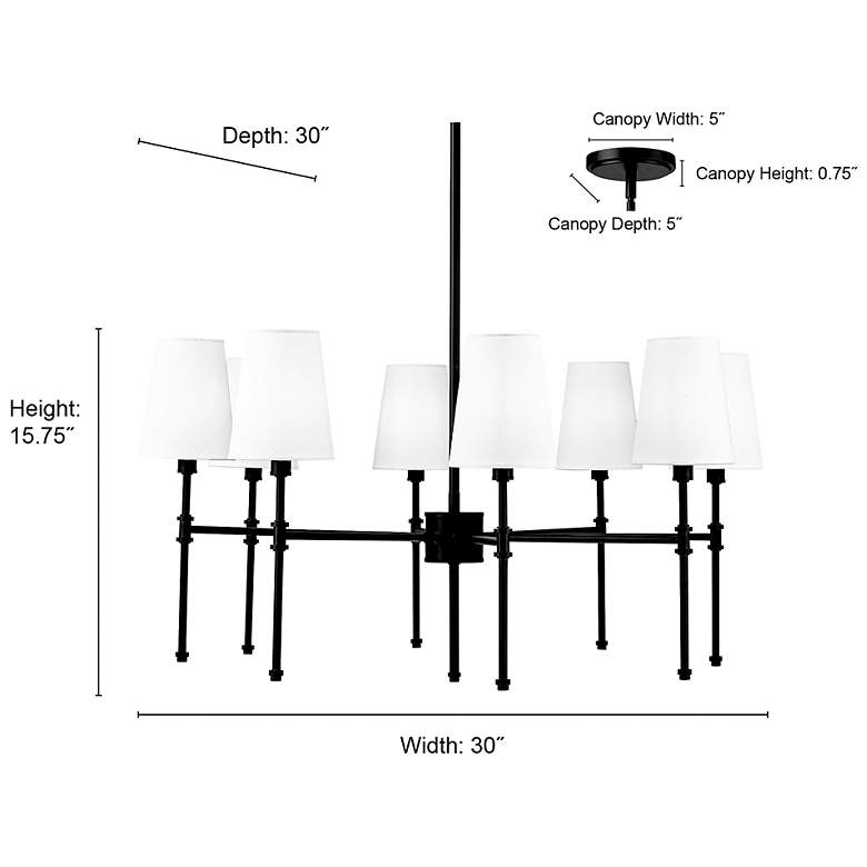 Image 7 Adorra 30" Wide 8-Light Chandelier in Polished Nickel more views